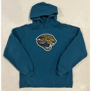 Vintage Y2K NFL Jacksonville Jaguars Teal Blue Hoodie Sweatshirt‎ Youth L